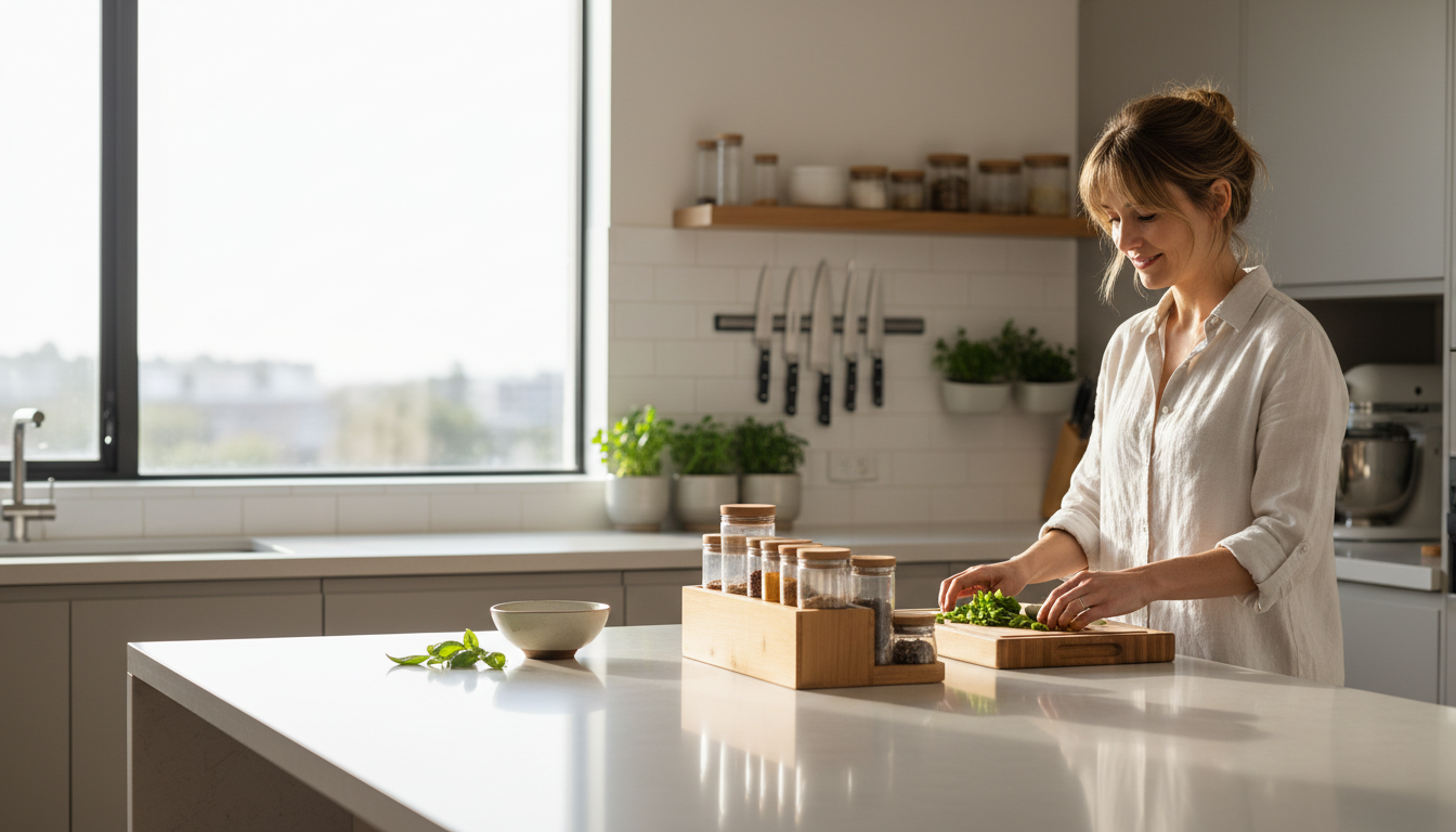 Astuce rangement pour maximiser votre plan de travail