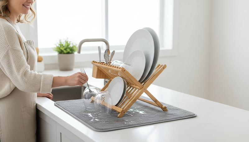 Comment utiliser un égouttoir en bambou en intérieur