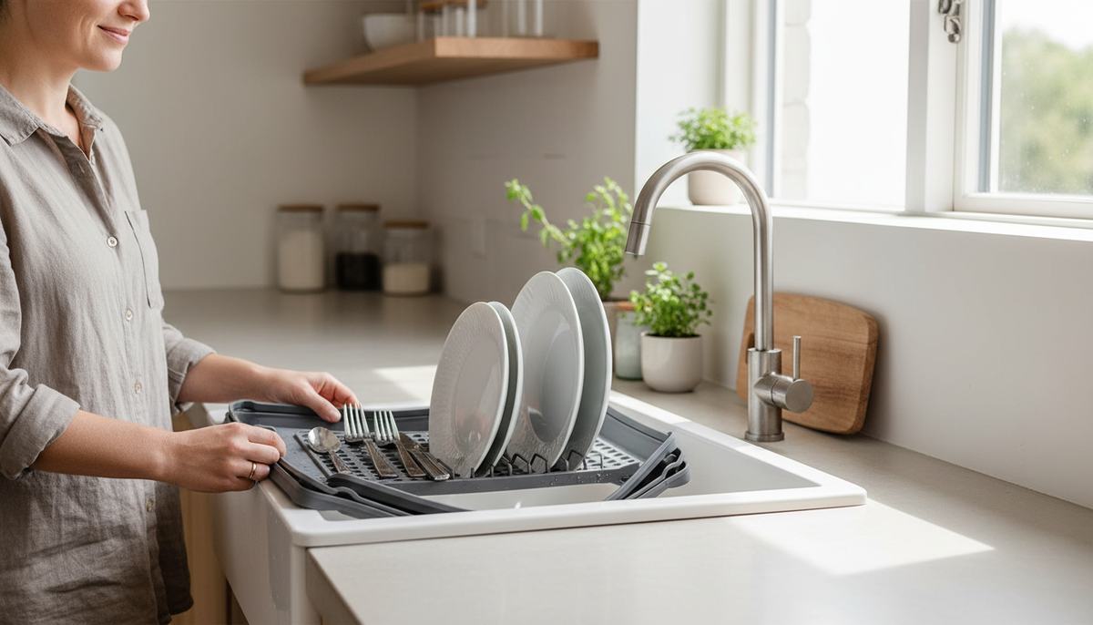 Égouttoirs pliables pour une cuisine bien organisée