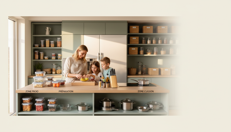 Organisation de cuisine pour vie de famille active