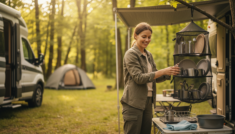 Quelles solutions pour sécher la vaisselle au camping ?