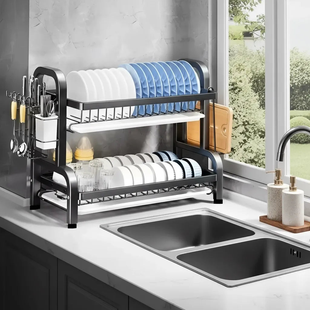 Egouttoir Vaisselle 2 Niveaux