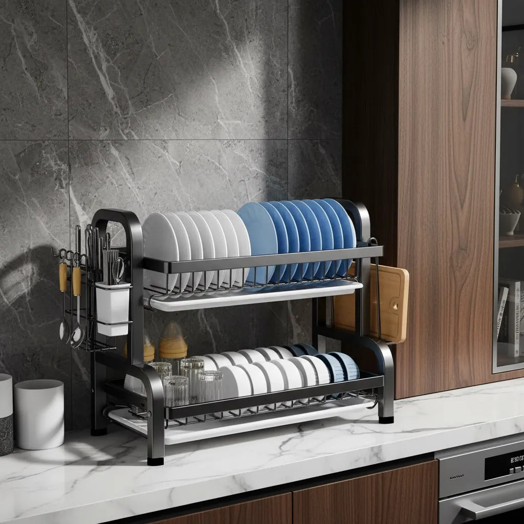 Egouttoir Vaisselle 2 Niveaux