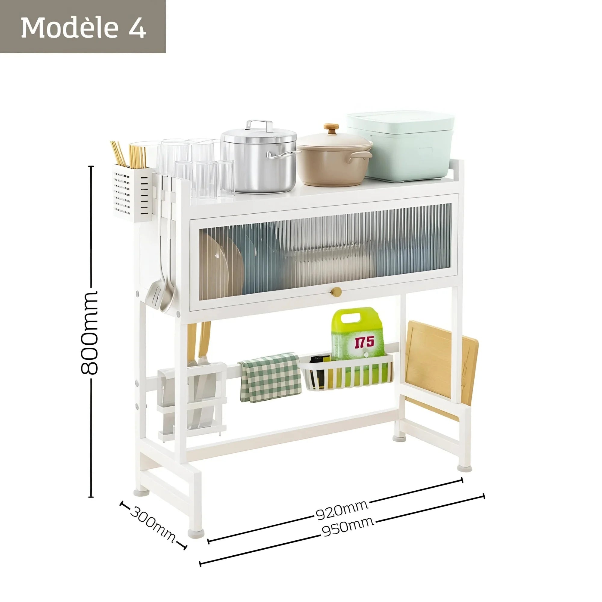 Egouttoir Vaisselle Au Dessus Evier Blanc Neige 95cm de largeur (92cm entre les deux pieds)