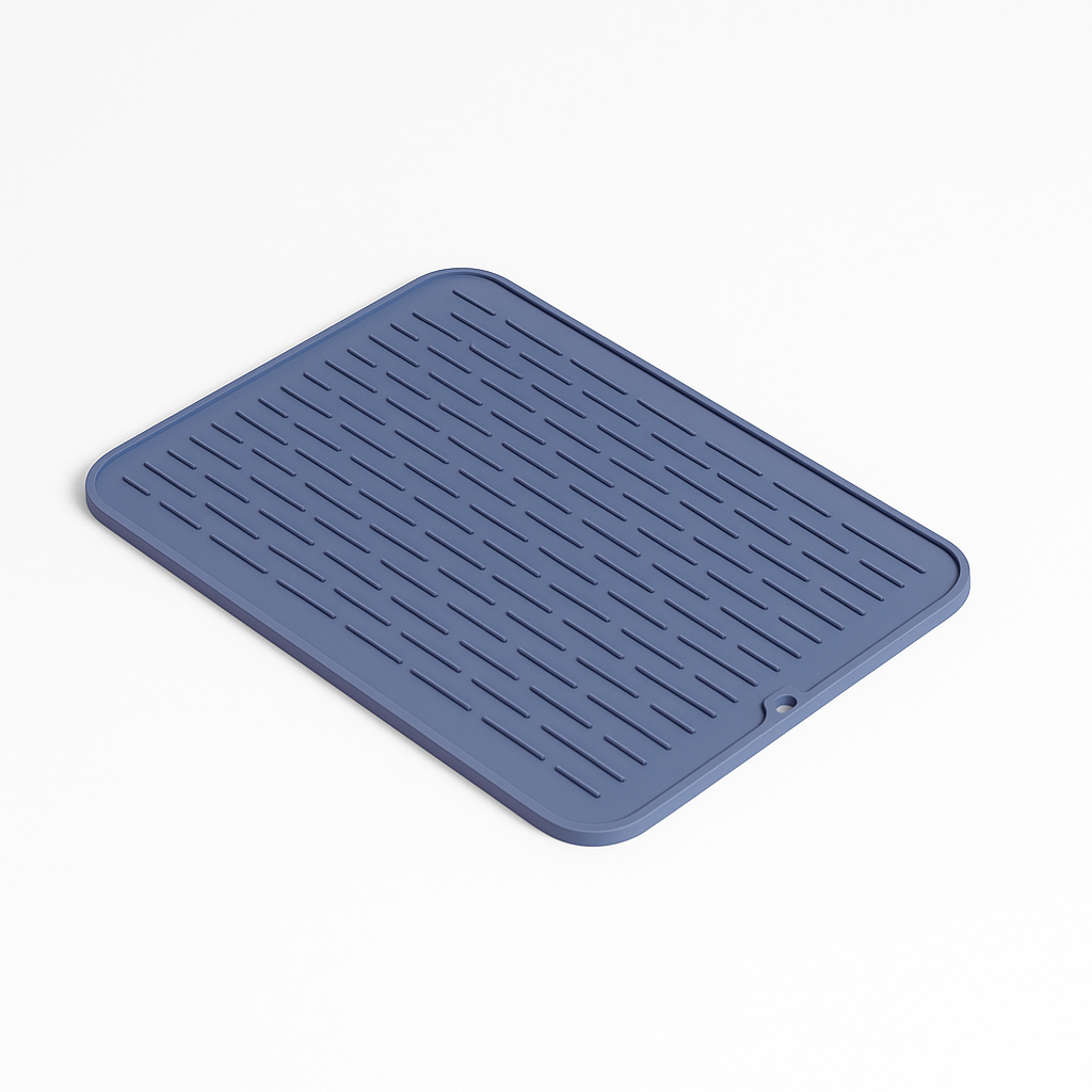 Egouttoir Vaisselle Caoutchouc Bleu Ardoise