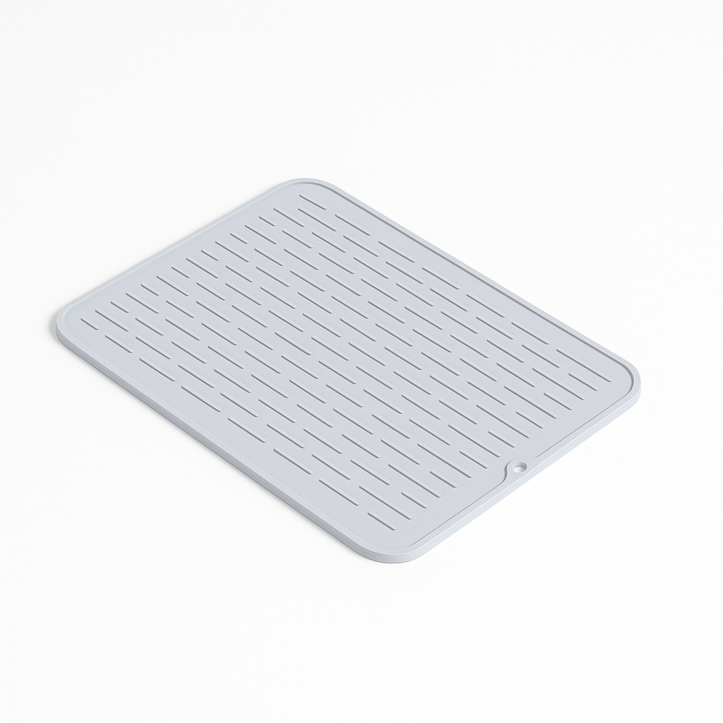 Egouttoir Vaisselle Caoutchouc Gris Perle