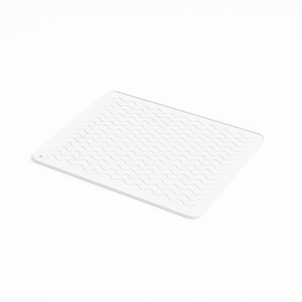 Egouttoir Vaisselle Silicone Blanc Nacre 2